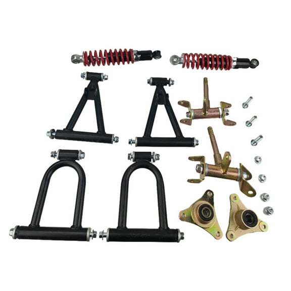 220mm Front Suspension Upper/ Lower Swingarm Assembly，250mm shock absorber Fits ATV Quad Bike Go Kart, High Performance