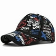 thumbnail image 5 of Unisex Graffiti Art Baseball Cap Fashion Funny Print Baseball Cap Adjustable Peaked Cap Outdoor Sports Couple Hats Adjustable Curved Brim Hats Sun, 5 of 9