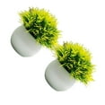 thumbnail image 2 of Wosthever 2 uds plantas de simulación en maceta de plástico que añaden belleza y estilo a cualquier entorno pastos falsos para decoración Decoración amarillo, 2 of 6