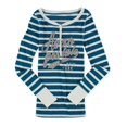 thumbnail image 2 of Aeropostale Womens New York Striped Henley Shirt, Verde, Small Aeropostale henley, 2 of 2
