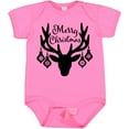 thumbnail image 3 of Inktastic Merry Christmas Reindeer Antlers with Ornaments Boys or Girls Baby Bodysuit, 3 of 5