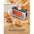thumbnail image 7 of Toaster, 2 Slice Extra Wide Long Slot Retro Toaster with Easy View Window, 6 Browning Levels, Easy to Clean, Auto Shut off, Stainless Steel Silver Toaster for Bagels, Waffles (Silver), 7 of 7