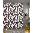 thumbnail image 2 of Shower Curtains for Bathroom-66"x72",Crow Skull Halloween Waterproof Bath Curtain Grommet Shower Curtain Set with Hooks,Red Rose Flowers Washable Bath Accessories, 2 of 9