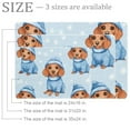 thumbnail image 2 of Cute Dachshund Puppy and Dog in Winter Costume Small Area Rug, Non-Slip Door Mat Indoor Floor Mat, Washable Kitchen Rug Entrance Door Mat for Bedroom Living Room, 2 of 7