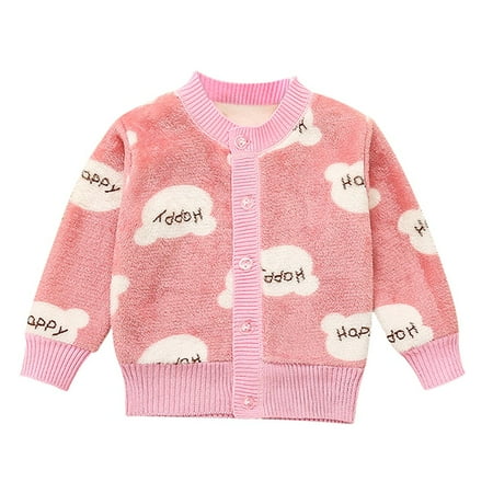 

BULLPIANO Toddler Baby Kids Girl Winter Warm Sweater Outwear Cardigan Coat for 1-3 Years