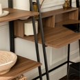 thumbnail image 2 of 2-Piece Home Office Wood Desk Set - Mocha, 2 of 8