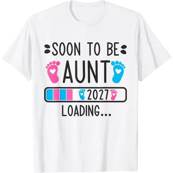 Soon to Be Aunt 2027 Pregnancy Announcement T Shirt All Size S-5XL