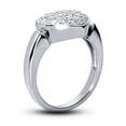 thumbnail image 2 of Pave Set Heart Shape Stackable Engagement Rings 1.9 Ct Diamond 14K White Gold Over, 2 of 2