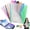 6pcs-a, variant on 11-Hole Expanding File Pockets Assorted Colors, 6/12PCS Expandable Plastic Envelopes Binder, Waterproof Expandable Transparent Folders for 2/3/4 Ring Document Pouch for School Home Office (6PCS-A)