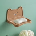 thumbnail image 4 of QTOCIO Lovely Small Bear Soap Box Wall Mounted Toilet Soap Rack No Water Accumulation And Drainage Soap Box Detachable Structure, 4 of 4