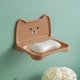 thumbnail image 4 of Almacenamiento y organización del baño, encantadora jabonera de pared con forma de oso pequeño, jabonera para inodoro, sin acumulación de agua ni drenaje, estructura desmontable, jabonera, estante de, 4 of 6