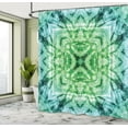 thumbnail image 5 of Ambesonne Green Shower Curtain, Tie Dye Effect Bohemian, 69"Wx84"L, Green and Teal, 5 of 5