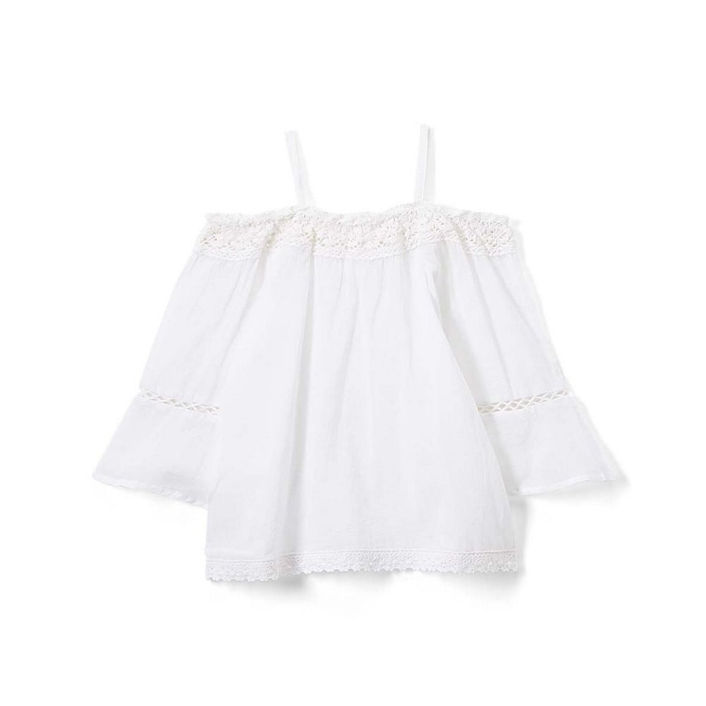 girls white peasant top