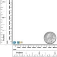thumbnail image 6 of Gem Stone King 1.80 Ct Round 6mm Swiss Blue Topaz 14K Yellow Gold Stud Earrings for Women Men, 6 of 6