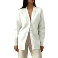 thumbnail image 4 of Womens Soft Sweater Cardigans Button Up Long Sleeve V Neck Knit Sweaters Solid Color Comfy Casual Fall Outerwear (Free Size, White), 4 of 7