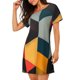 thumbnail image 2 of Disketp Geometric Cube Pattern Art para Camisón Corto de Manga Corta para Mujeres, Camisón Cómodo con Escote Redondo, Bonito y Confortable, 2 of 6