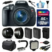 Canon EOS Rebel T5i 700D Digital Camera w/ 18-55mm Lens (32GB Essential Bundle)