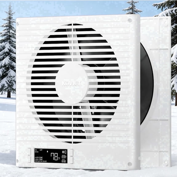 Koviet  Room to Room Fan,  Exhaust Fan with Two-Way Airflow, 10-Speed Smart Exhaust Vent for Bedroom,  Living Room