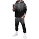 thumbnail image 1 of Bellella Conjuntos de jogger para hombre Sudaderas de dos piezas + Trajes de pantalón Conjunto de chándal con capucha Sudaderas con capucha informales Sudadera de 2 piezas Ropa de salón, 1 of 6