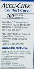 Accu Chek Comfort Curve Blood Glucose Test Strips 100ct Walmart Com