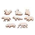 thumbnail image 2 of Recortes De Madera De Bricolaje, Ligeros Y Ampliamente Utilizados, 48 ​​​​piezas De Rodajas De Madera De Animales Salvajes, Patrón Múltiple Sin Terminar Para Fiesta, 2 of 7