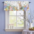 thumbnail image 5 of Valance for Windows,Easter Egg Cute Bunny Eucalyptus Valances Curtain Rod Pocket Valance for Kitchen Bedroom Living Room Bathroom,Country Wildflower Butterfly Short Curtains Window Treatment 54x18in, 5 of 9