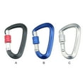 thumbnail image 4 of PENGXIANG Carabiner Outdoor Camping D Shape Caving Mountaineering Karabiner Rope Buckle Hook Reusable Survival Backpacking Keychain Silver, 4 of 8