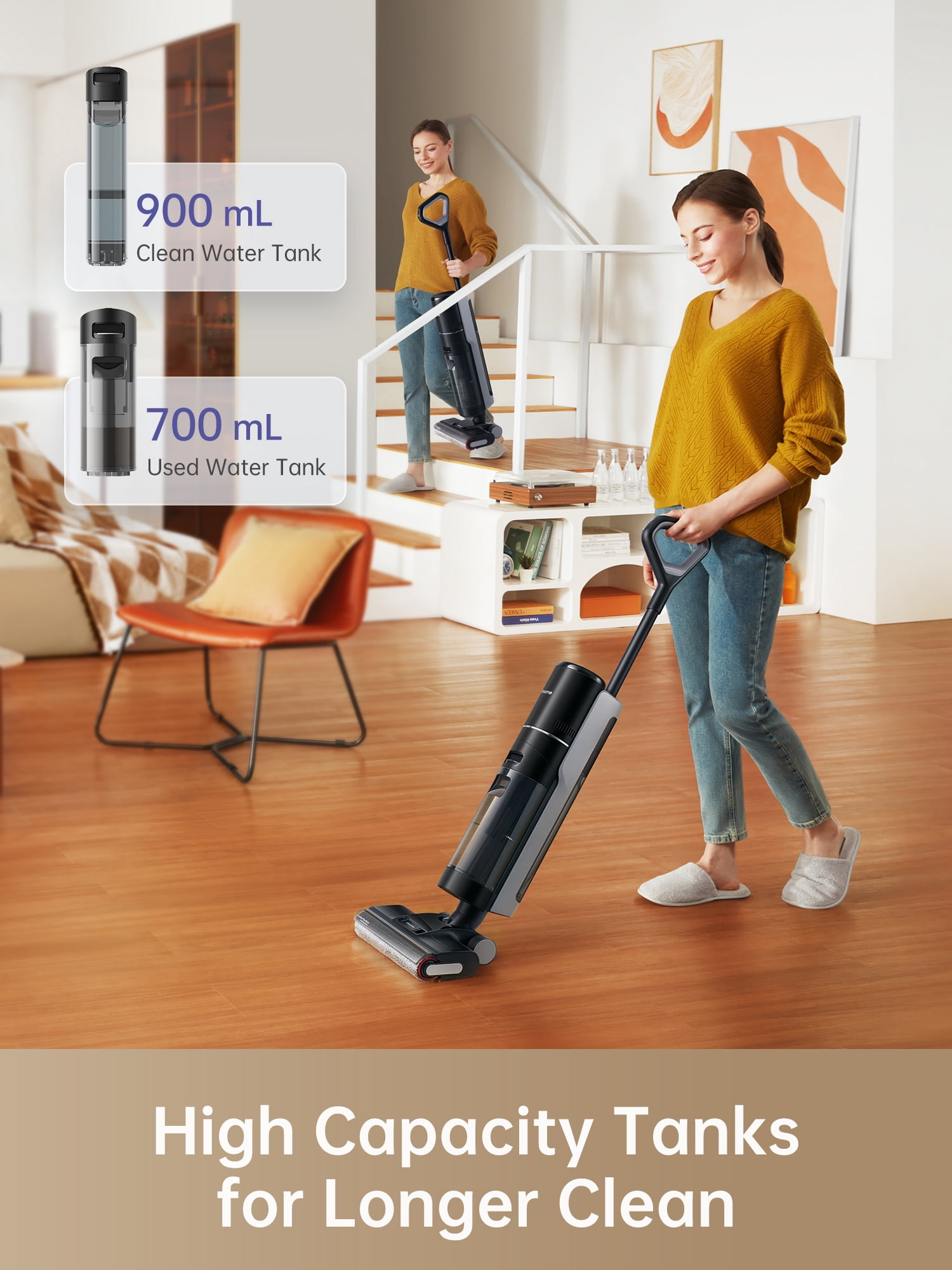 Dreame H12 Pro Vacuum Mop Cleaning Bundle, Cordless Wet Dry Vacuum for Hard Floor, Auto Self-Cleaning, Edge to Edge Cleaning with Hot Air Drying, Smart Messes Detection, 1 more Filter