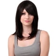thumbnail image 1 of Pelucas de cabello hasta los hombros de las mujeres resistentes al calor con flequillo lateral para fiestas de cosplay uso dia Yuyangstore Pelucas de cabello humano para mujer, 1 of 8