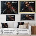 thumbnail image 4 of Designart "Samurai Warrior in Japanese Art Portrait II" Japanese Floater Framed Wall Art Print, 4 of 7