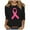 Black, variant on Jsaierl Breast Cancer Shirts Women Pink Ribbon Print Tees Funny 3/4 Sleeve Tops Dressy Casual Tunic Blouses Breast Cancer Awareness T-shirts