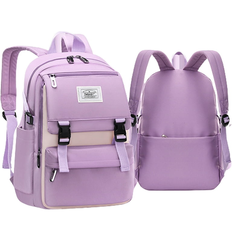 Waterproof School Backpack for Girls Student Many Pockets High School Bags for Teenage Girl Campus Backpack Back to School Gift Purple Walmart