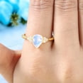 thumbnail image 5 of SHEKHAWATJEWELS 8x6 mm Natural Rainbow Moonstone Engagement Ring - Yellow Gold Plated Silver Fine Jewelry Gift for Her, 5 of 6