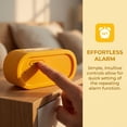 thumbnail image 5 of REGALWOVEN Oval Digital Alarm Clock for Bedroom, Alarms with Big Numbers Display, Adjustable Alarm Snooze Yellow, 5 of 7