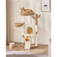 thumbnail image 2 of Yaheetech 42" Height Cactus Cat Tree with Scratching Posts and Basket, Beige/Brown, 2 of 7