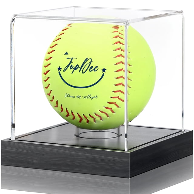 Vitrina de softball JupDec de 11 cm, acrílica, con protección UV