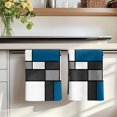 thumbnail image 7 of Abstract Blue Grey Kitchen Towels Set of 1, Modern Geometric Color Blocks Absorbent Dish Towels for Kitchen, Microfiber Hand Towel, Quick Drying Tea Towel for Cleaning Decorative Dishcloths, 7 of 7