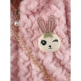 thumbnail image 5 of Seyurigaoka Lovely Infant Baby Girls Hooded Fleece Jacket with Rabbit Doll Toy Winter Clothing, 5 of 9