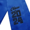 thumbnail image 2 of Endea Graduation Royal Blue Class of 2024 Graduation Stole/Sash with Classic Tips, 2 of 7