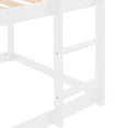 thumbnail image 7 of Twin size Loft Bed, Solid Wood Loft Bed Frame Bunk Bed with Built-in Ladder and Full-length Guardrails for Kids Teens Adults Bedroom Dorm, Space Saving, White, 7 of 7