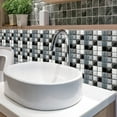 thumbnail image 5 of Peel and Stick Tile Stickers - Self Adhesive Waterproof Wall Tiles for Kitchen Backsplash & Bathroom - Never Yellow PVC Removable Decorative Mosaic Stickers (10 Sheets, 1 Sq Ft Coverage), 5 of 9