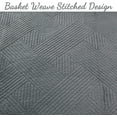 thumbnail image 4 of Cozy Line Dark Gray Velvet Basketweave Luxurious Velveteen Velour Super Soft Quilt Bedding Set, Queen, 4 of 7