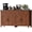 Cherry, variant on Winkalon 63'' Kitchen Sideboard Buffet Cabinet, 4-Doors 3-Drawers Farmhouse Storage Cabinet with Adjustable Shelves, Grey