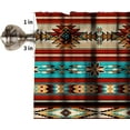 thumbnail image 5 of Aztec Kitchen Curtains Valance for Windows,Southwestern Native Tribal Valances for Kitchen Window,Boho Geometric Printed Short Curtains for Small Windows Cafe Living Room Bedroom 54x18 Inch 1 Panel, 5 of 5