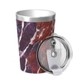 thumbnail image 3 of 12oz Conical Thermal Insulation Cup 4.9×3.2in With Straw No Odor Insulation Effect Is Good For Party Camping Picnic Travel Mediumvioletred Marble_2, 3 of 7