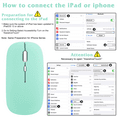 thumbnail image 2 of 2.4GHz & Bluetooth Rechargeable Mouse for Xiaomi Redmi Note 10 Pro (China) Bluetooth Wireless Mouse for Laptop / PC / Mac / iPad pro / Computer / Tablet / Android Teal, 2 of 4