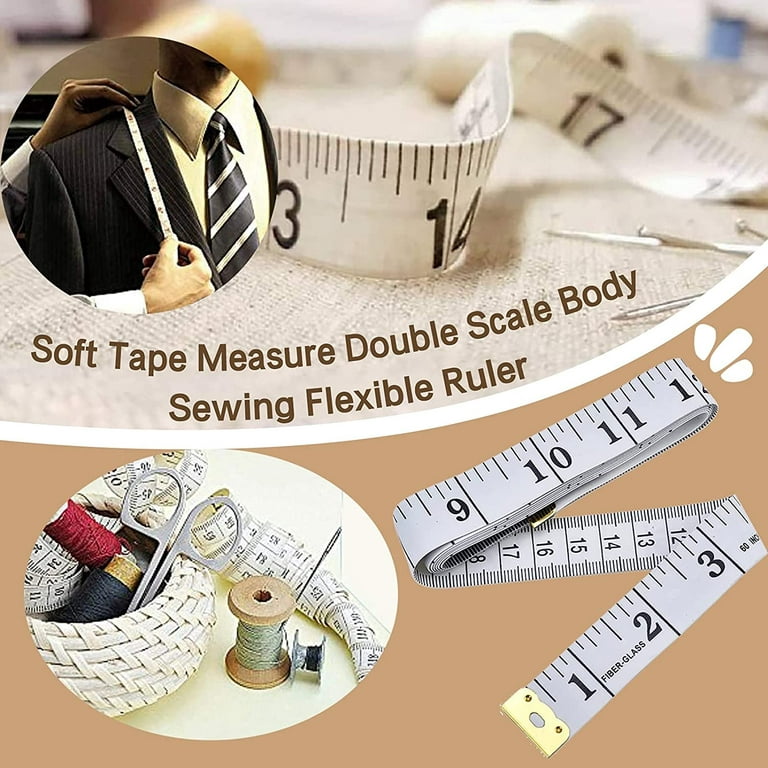 Soft Tape Measure Double Scale Body Sewing Flexible Ruler Sewing Tailor  Craft 2m - Helia Beer Co