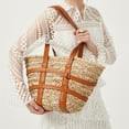 thumbnail image 2 of Municipal Fashion Large Rattan Basket Bag Designer Wicker Women Shoulder Bags Luxury Straw Handbag Summer Beach Big Shopper Purse Bali Sac, 2 of 5