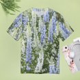thumbnail image 4 of Floral Colorful Flower Womens Tops Women's Fashion Casual Short Sleeve Flower Print Round Neck Pullover Top Blouse, 4 of 6