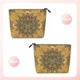 thumbnail image 2 of Makeup Bag Small Cosmetic Bags for Women Travel Toiletry Bag Zipper Pouch Purse Organizer Pouches, Lion Head Indian Ethnic, 2 of 7